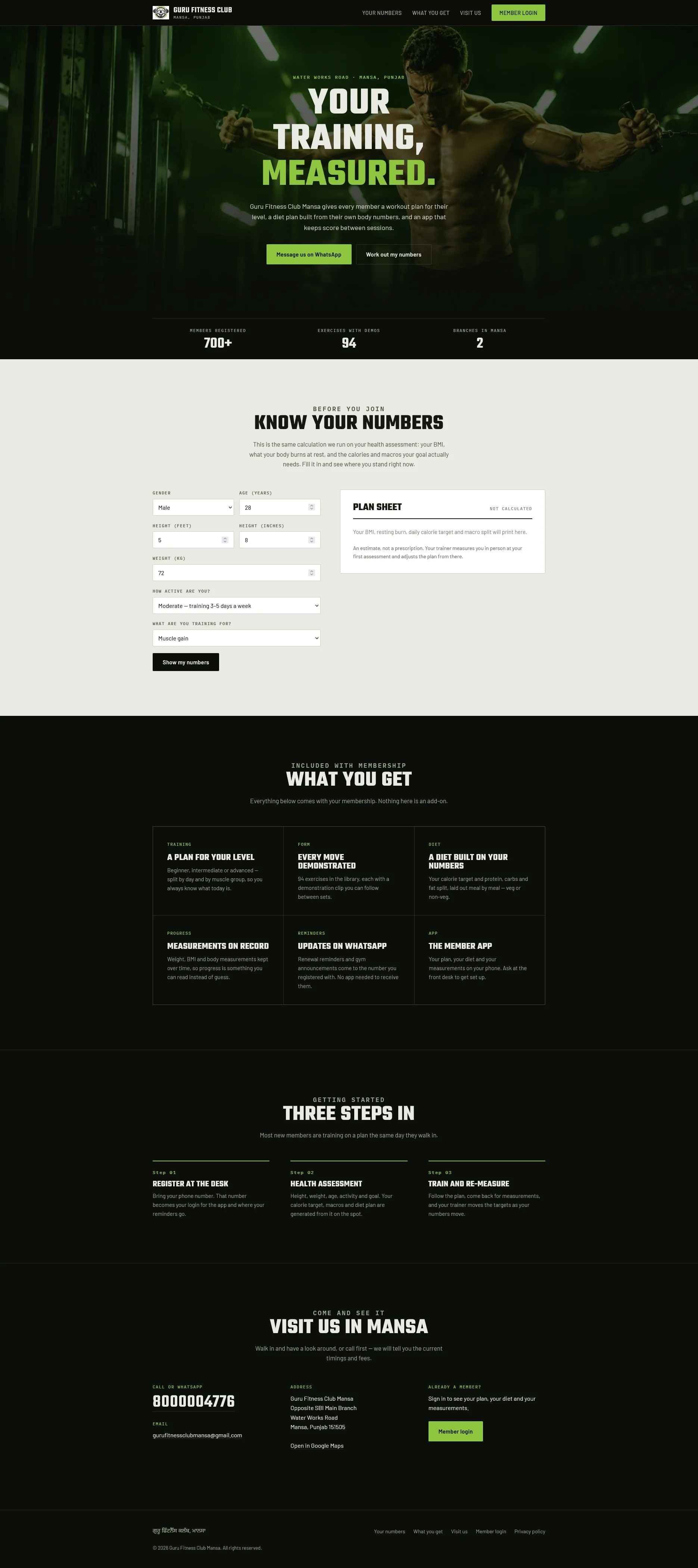 Guru Fitness Club — website by Almighty Webions